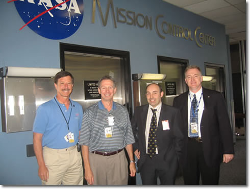 Nasa's Doc Horowitz, Mike Griffin and John Turner with Strathclyde's Tim Bedford.