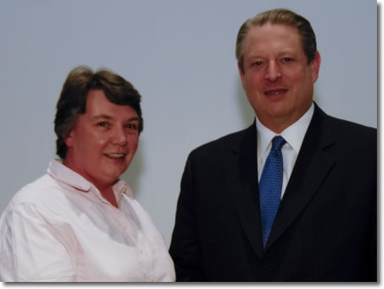 Christine Reid and Al Gore
