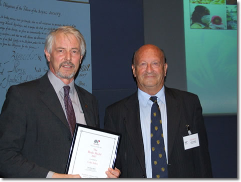 Professor Eden with his award.