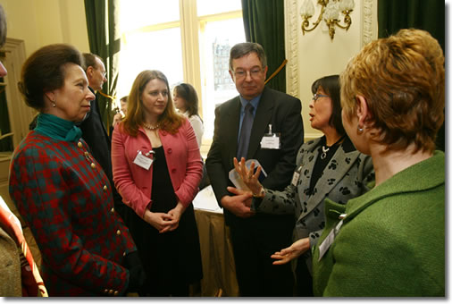 SBS staff with HRH Princess Royal at the Cranfield Trust in Scotland launch event