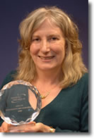 Lesley Hetherington with the SIFE UK university advisor award