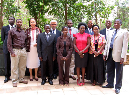 Professor Baum with Uganda Government, private sector and university participants after a presentation to a seminar on industry – education partnerships
