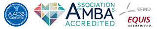 AACSB, AMBA and Equis logos