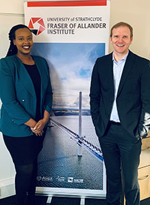 Hoziane Amen, the first recipient of this award, is pictured alongside FAI Director Graeme Roy