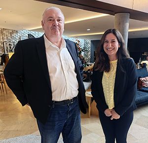 Photo of Aylin with Solvias CEO Archie Cullen
