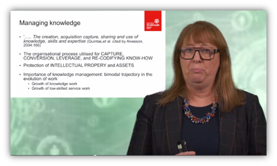 Still from a formal teaching video